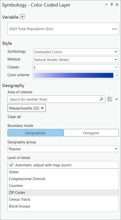 Symbology pane in BA Pro