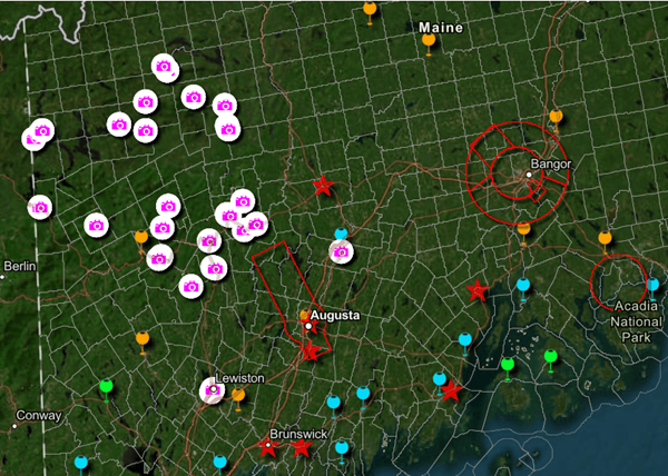 Map with annotations