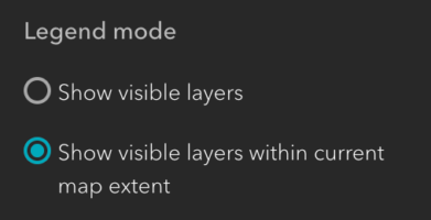 Show legend within current map extent