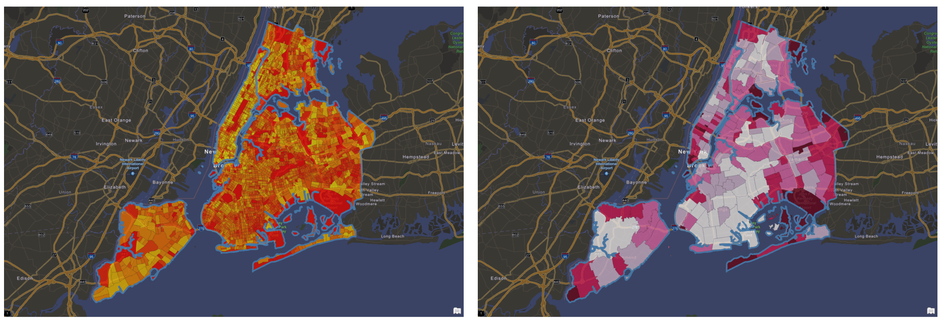 Color-coded layers in Business Analyst Pro