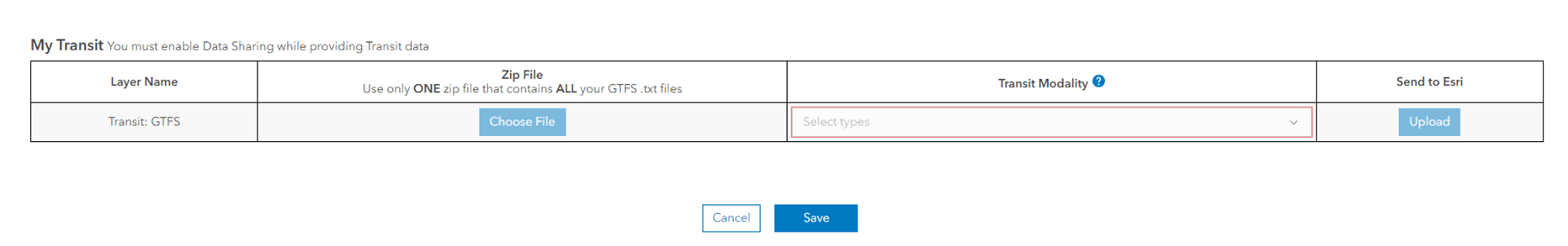 Image of Community Maps upload screen