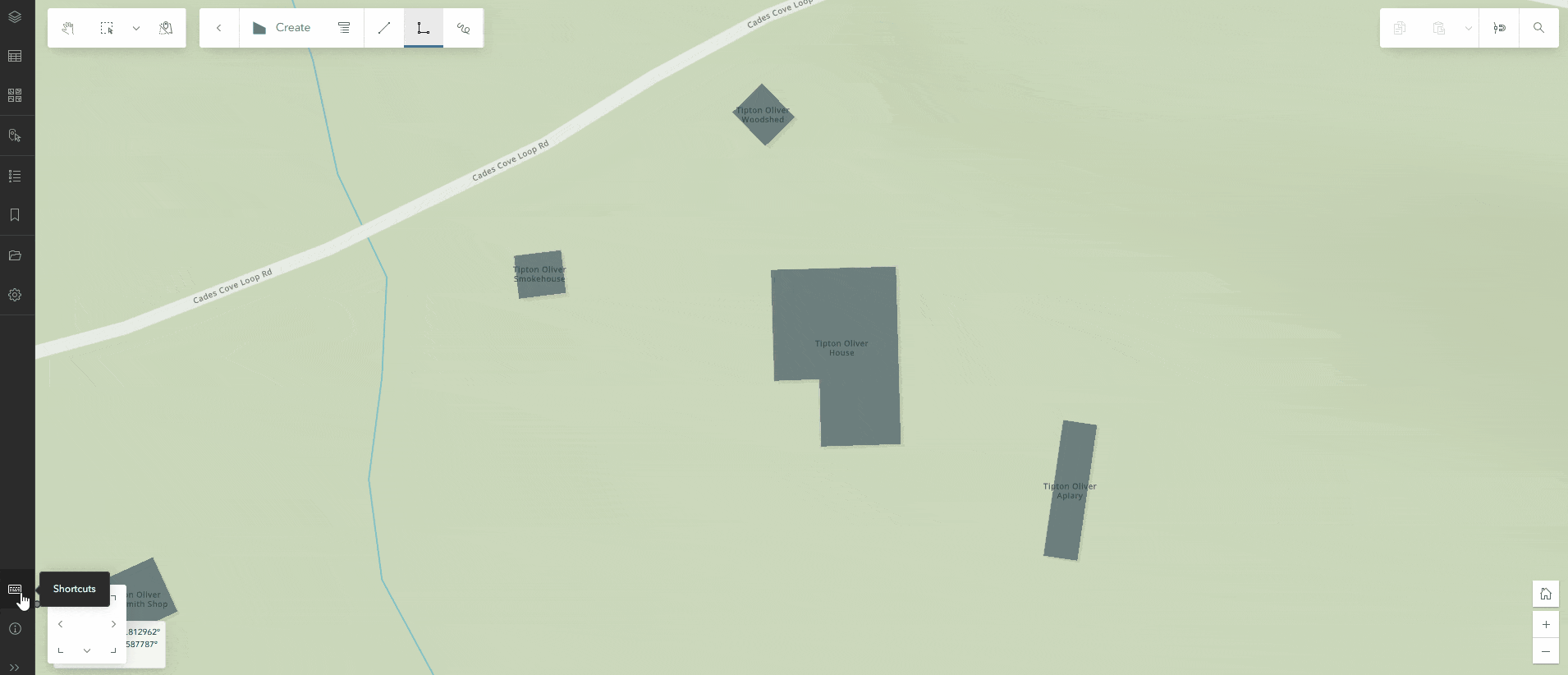 GIF demonstrates opening the shortcuts menu and searching for a keyword.