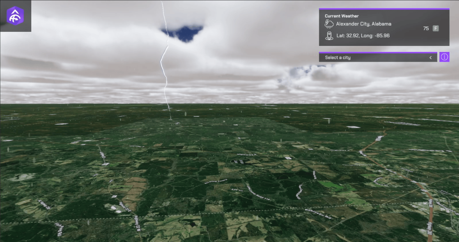 Unity Maps SDK real-time weather sample