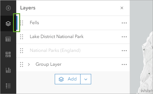 Blue selection bar in the Layers pane