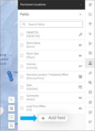The new Add field button