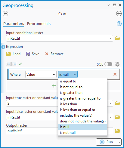 Access is null in the where expression on the Con tool dialog