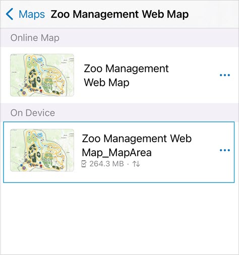 Open offline map from local device