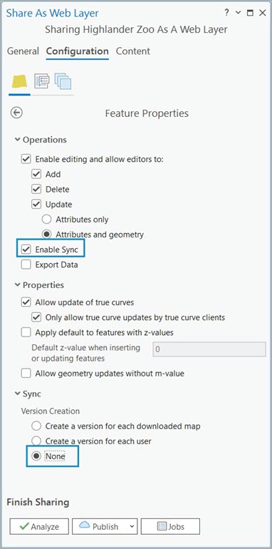 The Enable Sync capability