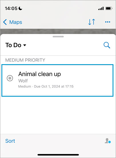 Assignment sent to mobile worker