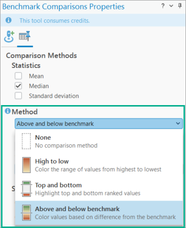 Comparison methods in BA Pro