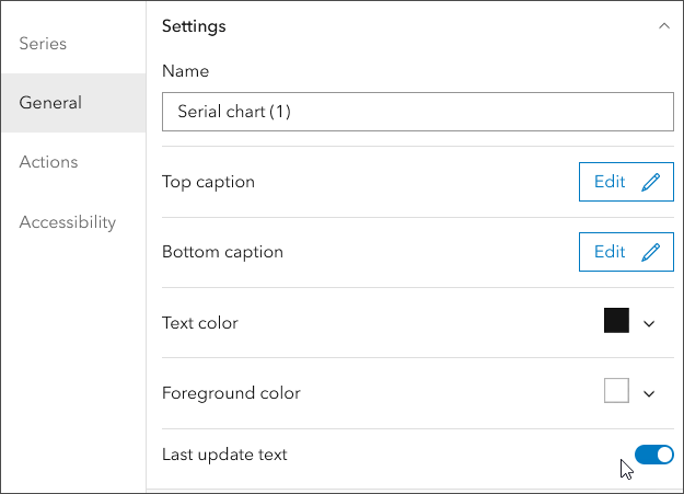 Last update text setting