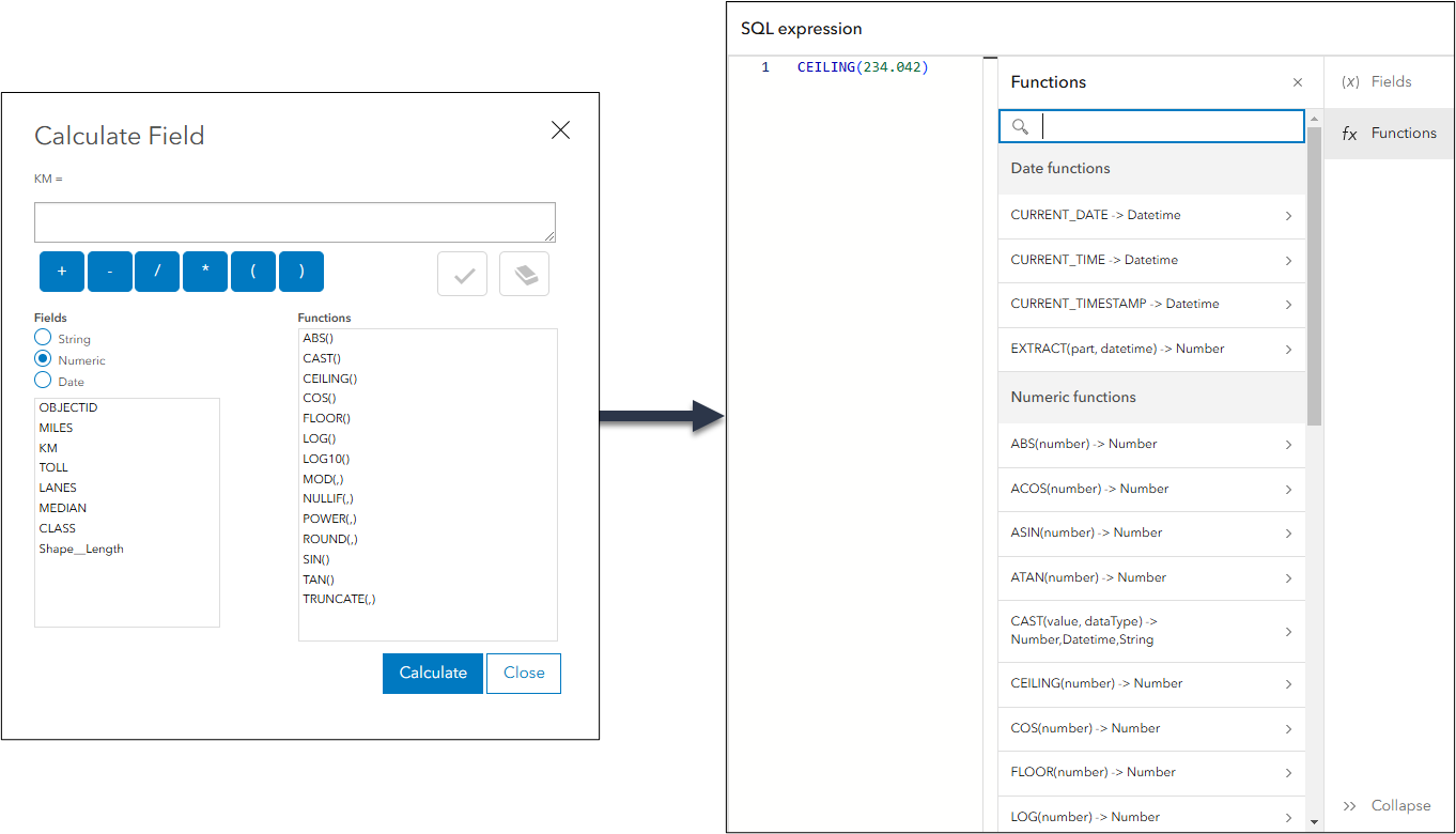 A side-by-side comparison of the old and new SQL editor is shown with the old editor on the left and the new editor on the right.