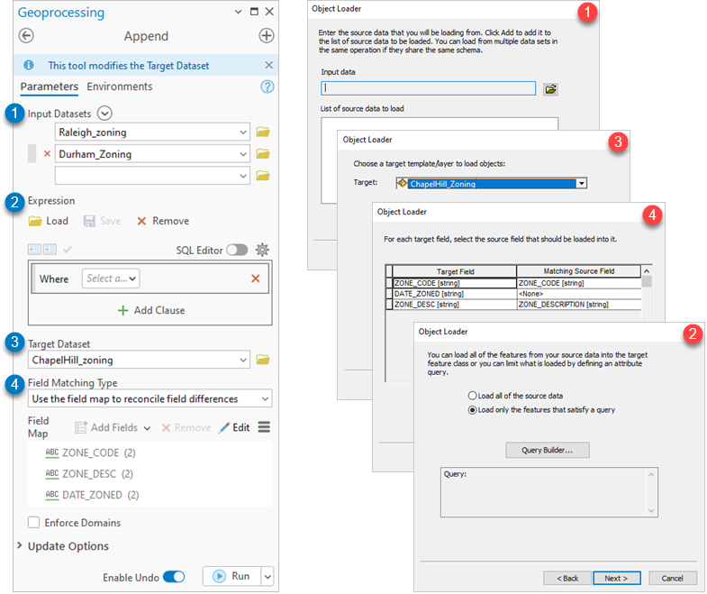 Append tool steps VS Object Loader steps