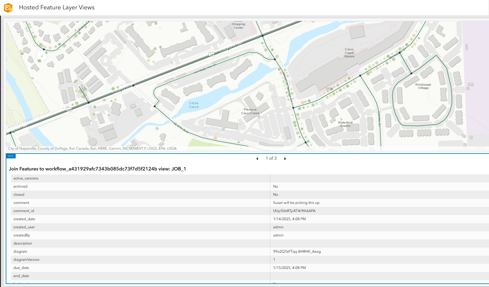 Simple ArcGIS Dashboard with a hosted feature layer view