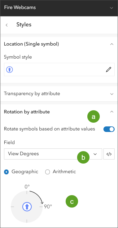 Rotate symbols based on attribute values