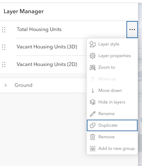 Duplicate Feature Layer and Scene Layer