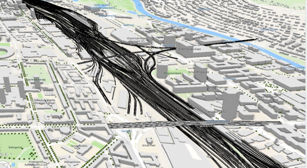 A web scene displaying the output scene layer