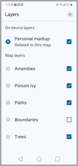 Interacting with map layers.