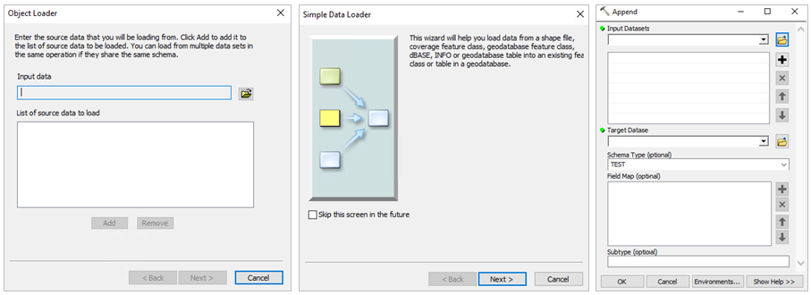 Load new records using these 3 options in ArcMap