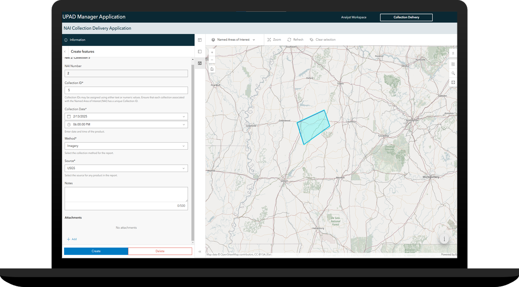 A picture of an ArcGIS Instant App.