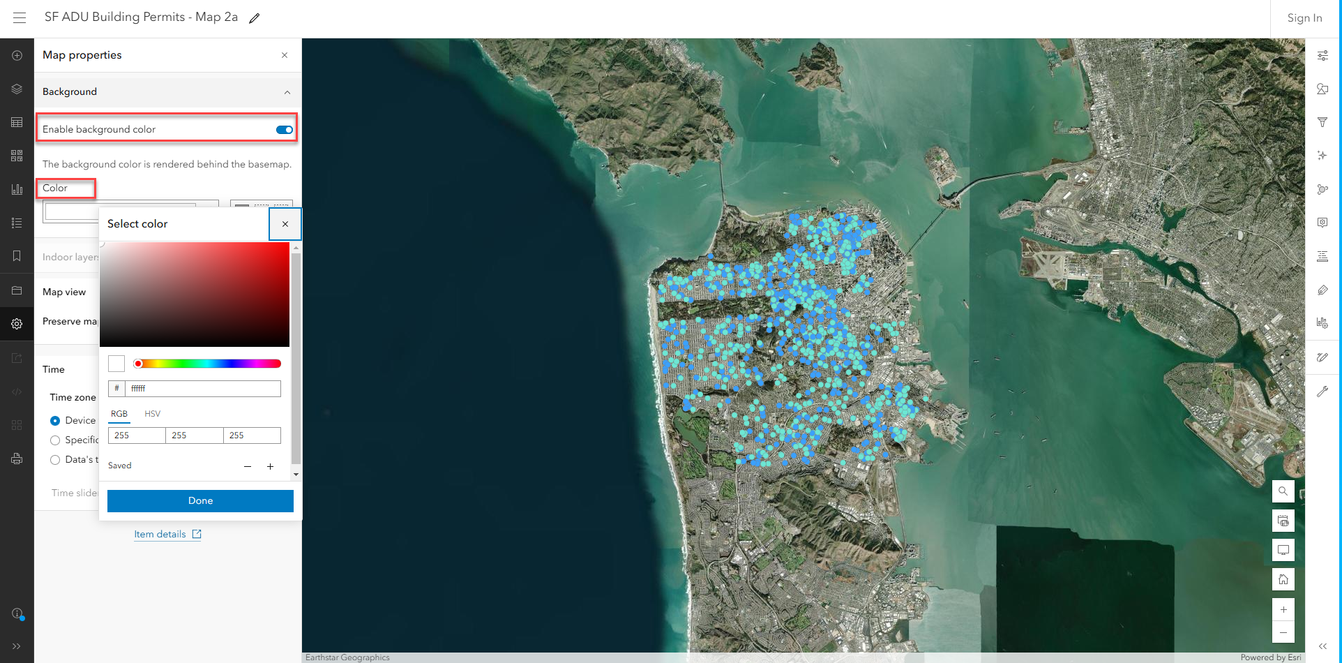 add background color to basemaps