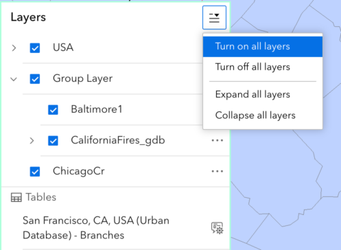 Turn all layers on or off
