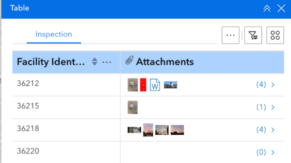 View attachments in Table