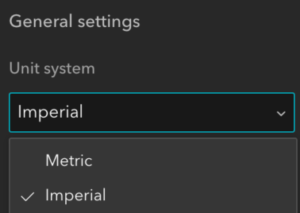 Set measurement unit in Directions