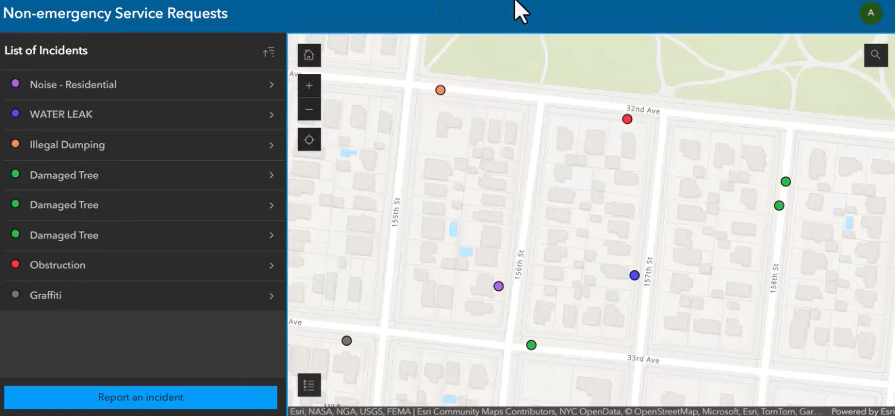 Pankaj's incident reporting app for reporting non-emergency issues.