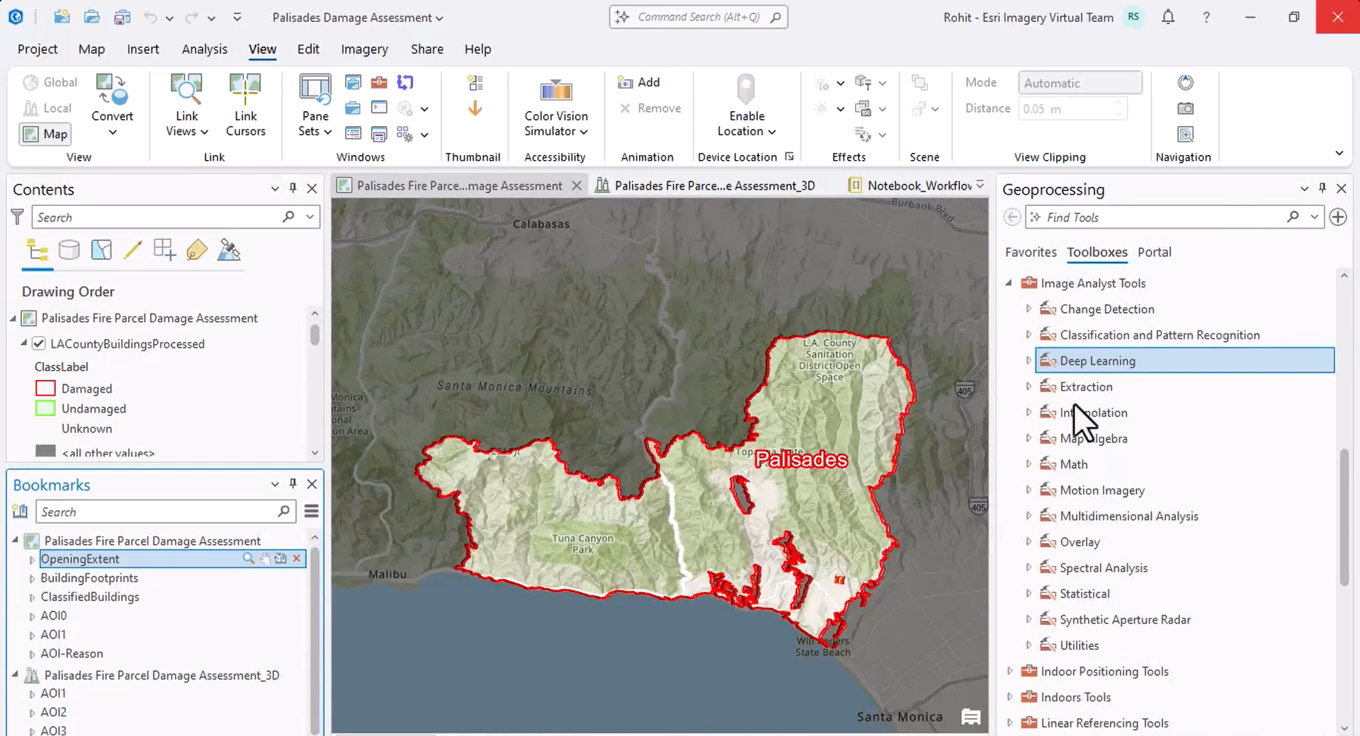 Rohit's ArcGIS Pro project containing the required layers.