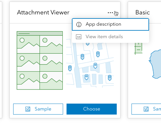 App description menu open