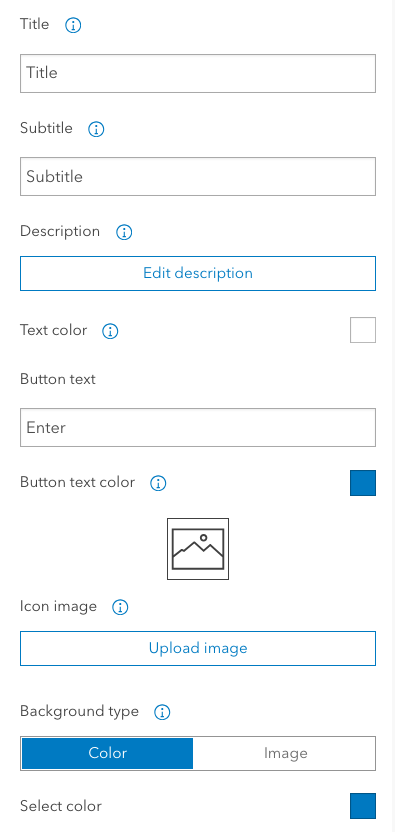 Cover page settings in configuration