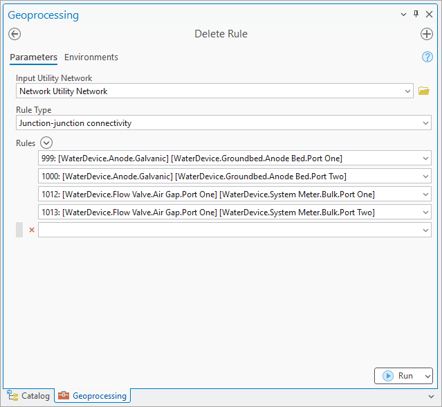 Delete multiple rules using the Delete Rule tool
