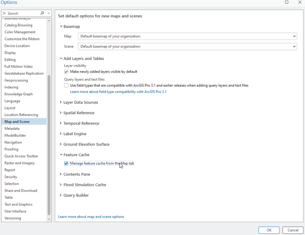 Add feature cache controls to ribbon