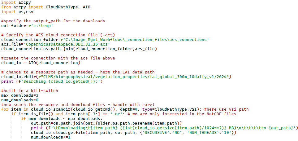 Download files to disk
