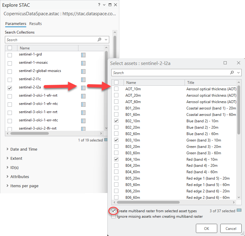Target collections and assets