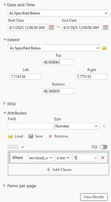 Dates, extent, and other properties to set
