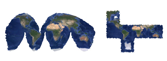 Google mesh with various coordinate systems