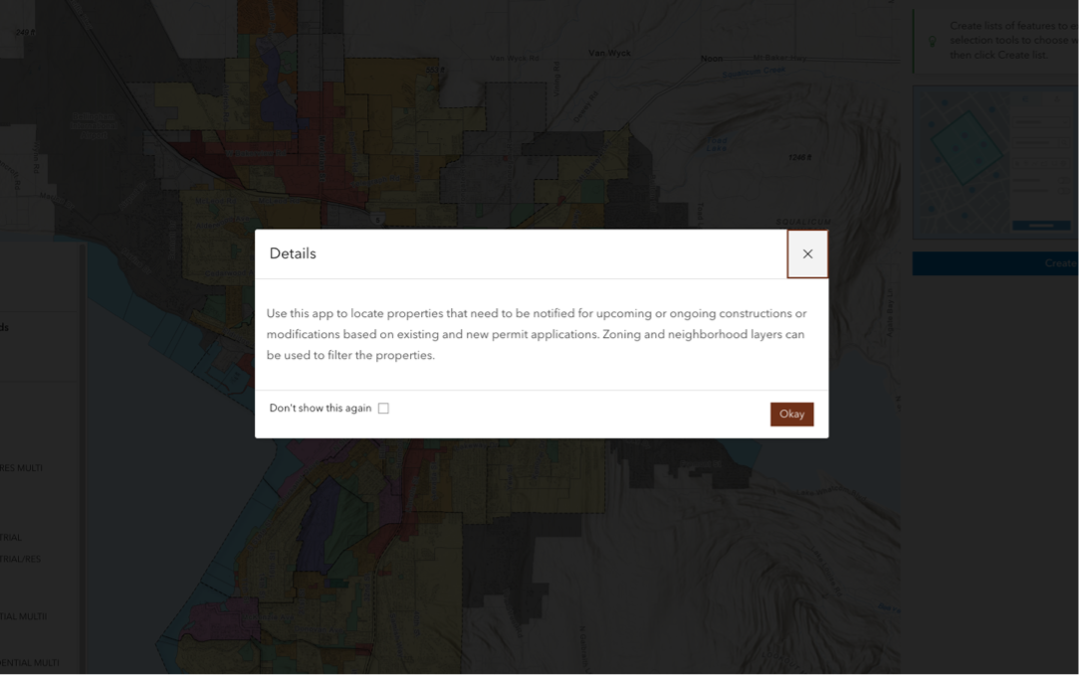 Introduction window open in an app.