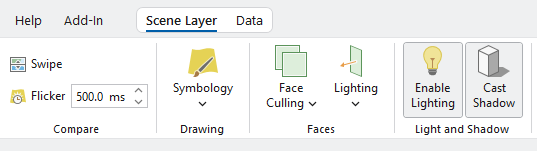 Scene layer contextual ribbon in ArcGIS Pro