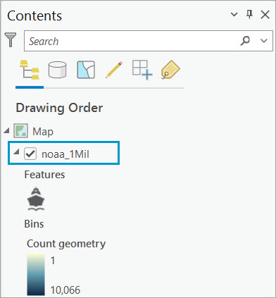 Parquet file as a feature layer in the map