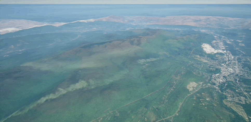 Elevation Exaggeration Performed on Mount Greylock, Massachusetts.