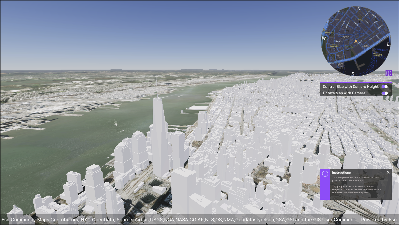 Overview map sample built with Unity.