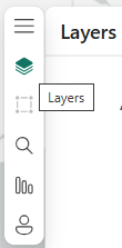 The toolbar is shown while hovering over the Layers button.
