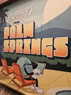 Image of conference center art at the Esri Developer and Technology Summit