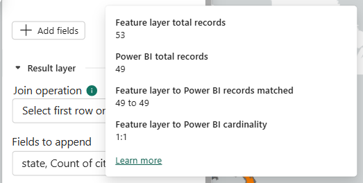 The Join operation information is showing cardinality 1:1.