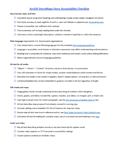 A preview of a checklist shows a document with headings and list items with checkboxes next to single lines of text