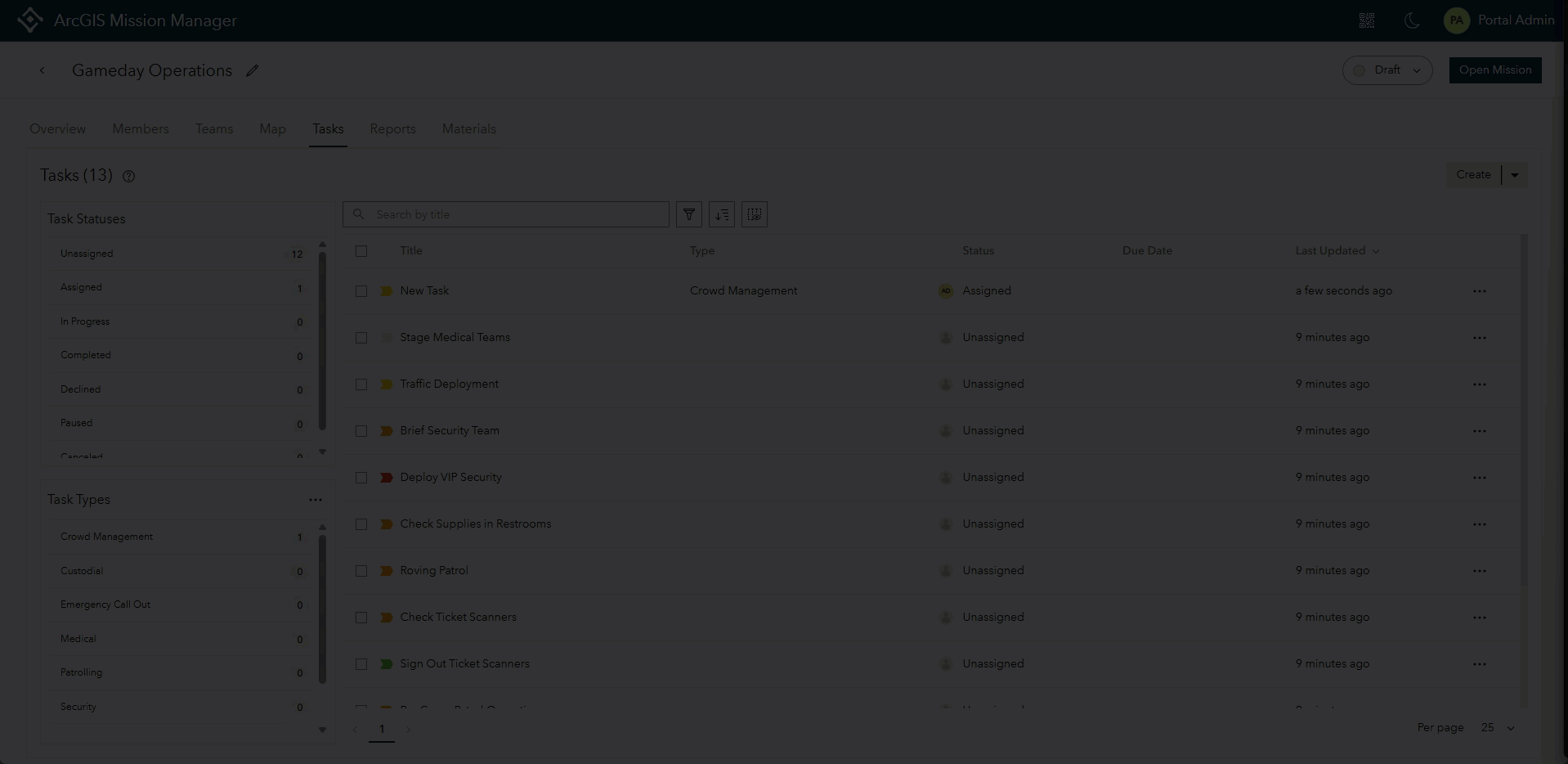 Create or Edit a Task in the Task Panel