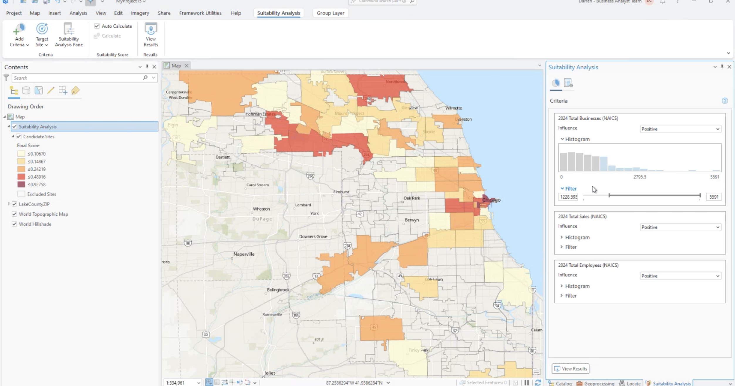 excluded sites are still outlined in suitability analysis