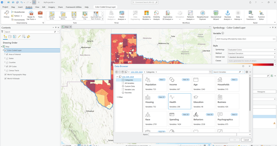 Using local dataset in Business Analyst Pro